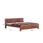 TreeWalley Solid Sheesham Wood King Size Bed Without Storage - Image 2