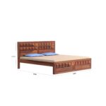 TreeWalley Solid Sheesham Wood King Size Bed Without Storage - Image 2