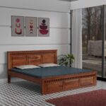 TreeWalley Solid Sheesham Wood Queen Size Bed Without Storage