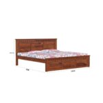 TreeWalley Solid Sheesham Wood King Size Bed Without Storage - Image 5