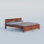 TreeWalley Casa Solid Sheesham Wood King Size Bed Without Storage - Image 2