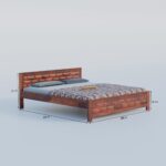 TreeWalley Casa Solid Sheesham Wood King Size Bed Without Storage - Image 3