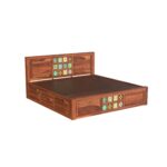 TreeWalley King Size Bed with Storage Box | Sheesham Wood Bed - Image 3