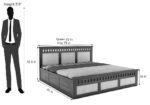 TreeWalley Sheesham Wood King Size Bed with Storage Wooden Double Bed Cot - Image 2