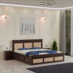 TreeWalley Sheesham Wood King Size Bed with Storage Wooden Double Bed Cot