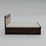 TreeWalley Sheesham Wood King Size Bed with Storage Wooden Double Bed Cot - Image 6