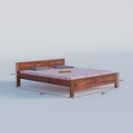 TreeWalley Solid Sheesham Wood King Size Bed Without Storage - Image 3