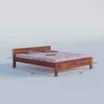 TreeWalley Solid Sheesham Wood Queen Size Bed Without Storage - Image 2