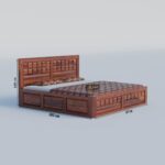 TreeWalley Solid Sheesham Wood King Size Bed with Storage Box - Image 2