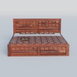 TreeWalley Solid Sheesham Wood King Size Bed with Storage Box - Image 3