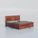 TreeWalley Solid Sheesham Wood Queen Size Bed with Storage Box - Image 2