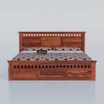 TreeWalley Solid Sheesham Wood Queen Size Bed with Storage Box - Image 3