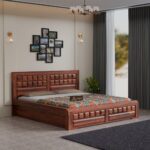 TreeWalley Solid Sheesham Wood Queen Size Bed with Storage Box