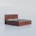 TreeWalley Solid Sheesham Wood Queen Size Bed with Storage Box - Image 2