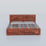 TreeWalley Solid Sheesham Wood Queen Size Bed with Storage Box - Image 4