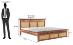 TreeWalley Sheesham Wood King Size Cane Bed Without Storage Wooden Double Cot - Image 2