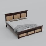 TreeWalley Sheesham Wood King Size Cane Bed Without Storage Wooden Double Cot - Image 3