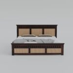 TreeWalley Sheesham Wood King Size Cane Bed Without Storage Wooden Double Cot - Image 4
