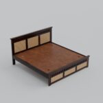 TreeWalley Sheesham Wood King Size Cane Bed Without Storage Wooden Double Cot - Image 5
