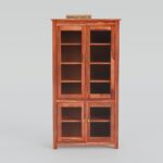 TreeWalley Solid Sheesham Wood Crockery Cabinet with 4 Acrylic Glass Doors - Image 5