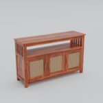 TreeWalley Solid Sheesham Wood Sideboard for Living Room with Cane Doors - Image 5