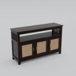 TreeWalley Solid Sheesham Wood Sideboard for Living Room with Cane Doors - Image 5