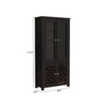 TreeWalley Sheesham Wood Sideboard Crockery Cabinet with 2 Acrylic Glass Door - Image 3