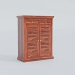 TreeWalley Solid Sheesham Wood Shoe Storage Cabinet | Solid Wood Furniture - Image 3