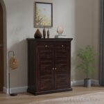 TreeWalley Solid Sheesham Wood Shoe Storage Cabinet | Solid Wood Furniture