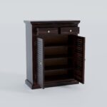 TreeWalley Solid Sheesham Wood Shoe Storage Cabinet | Solid Wood Furniture - Image 3