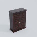 TreeWalley Solid Sheesham Wood Shoe Storage Cabinet | Solid Wood Furniture - Image 4