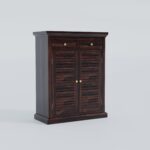 TreeWalley Solid Sheesham Wood Shoe Storage Cabinet | Solid Wood Furniture - Image 5
