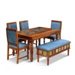 TreeWalley Solid Sheesham Wood Dining Table Set 6 Seater | Solid Wood Furniture - Image 3