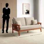 TreeWalley Solid Sheesham Wood Sofa 3 Seater | Wooden Sofa Set for Living Room - Image 3