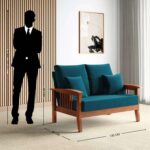 TreeWalley Solid Sheesham Wood Sofa 2 Seater | Wooden Sofa Set for Living Room - Image 2