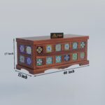 TreeWalley Solid Sheesham Wood Trunk Storage for Living Room - Image 2