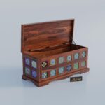 TreeWalley Solid Sheesham Wood Trunk Storage for Living Room - Image 6