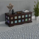TreeWalley Solid Sheesham Wood Trunk Storage for Living Room