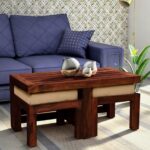 TreeWalley 2 Stool Coffee Table | Rectangle Sofa Centre Table