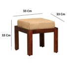 TreeWalley 2 Stool Coffee Table | Rectangle Sofa Centre Table - Image 3