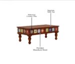 TreeWalley Sheesham Wood Rectangle Center Coffee Table for Living Room - Image 4