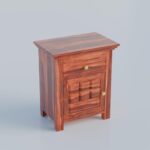 TreeWalley Solid Sheesham Wood Bedside Table with 1 Drawer & 1 Door Storage - Image 5