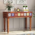 TreeWalley Sheesham Wood Console Table with 2 Drawers | Solid Wood Furniture