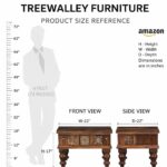 TreeWalley Sheesham Wood Small Square Centre Coffee Table for Living Room - Image 3
