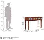 TreeWalley Sheesham Wood Console Table with 2 Drawers | Solid Wood Furniture - Image 2