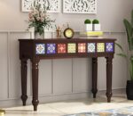 TreeWallery Sheesham Wood Console Table with 2 Drawers | Solid Wood Furniture