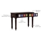 TreeWallery Sheesham Wood Console Table with 2 Drawers | Solid Wood Furniture - Image 3